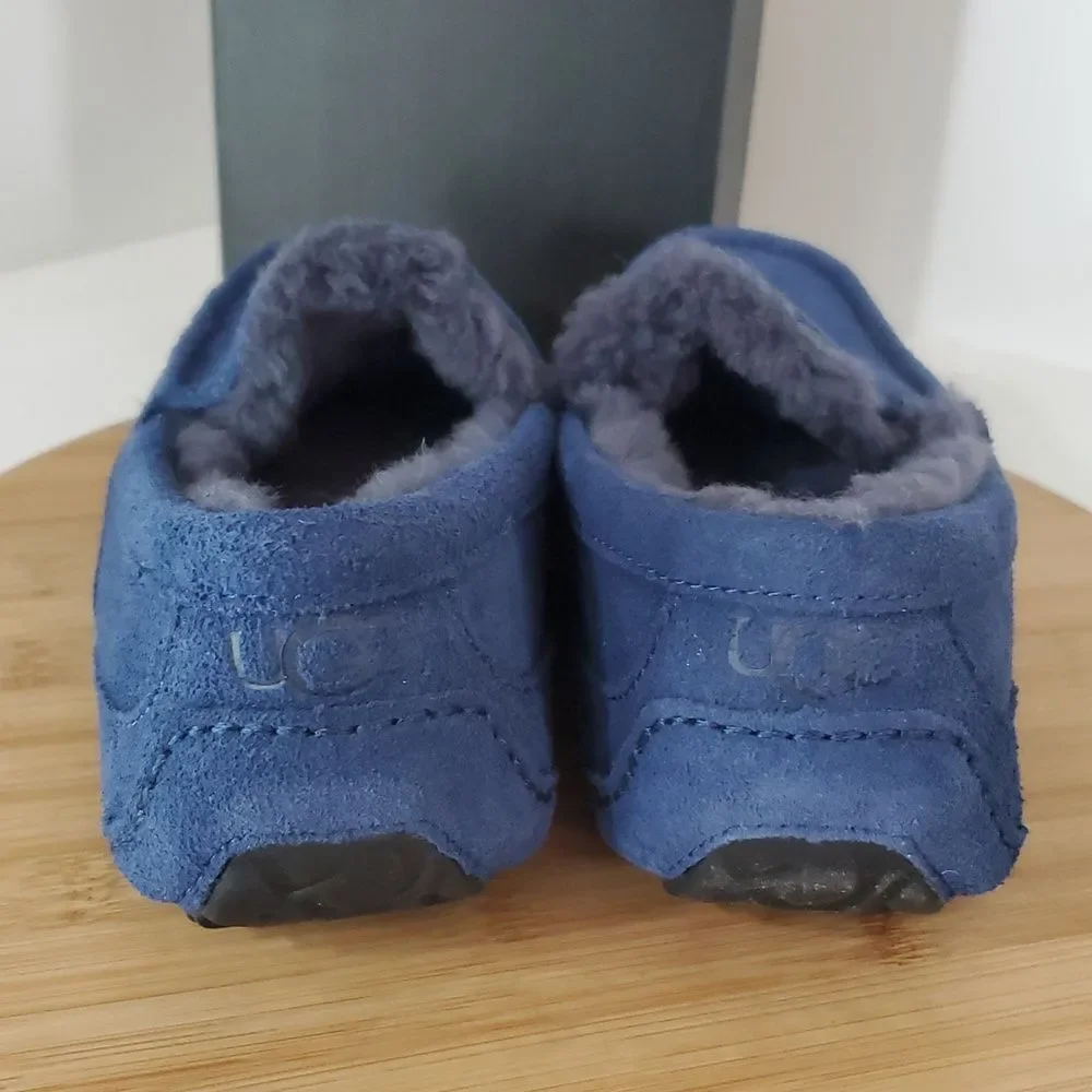 UGG Ascot Slipper Deep Ocean Suede Wool Comfort Loafer Men's US 8/ EU 41 NIB